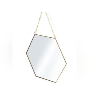 Hexagon Gold Mirror Small